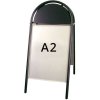 Expo Gotik Gadeskilt med logoplade - 25mm A2 - Sort #1