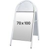 Expo Gotik Gadeskilt med logoplade - 70x100 cm - hvid #1
