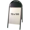Expo Gotik Gadeskilt med logoplade - 70x100 cm - sort #1