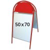 Expo Gotik Gadeskilt med logoplade - 50x70 cm - rød #1