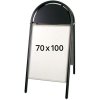 Expo Gotik Lux Gadeskilt med logoplade - 70x100 cm - sort #1