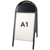 Expo Gotik Lux Gadeskilt med logoplade - A1 - sort #1