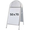 Expo Gotik Lux Gadeskilt med logoplade - 50x70 cm - hvid #1