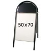 Expo Gotik Lux Gadeskilt med logoplade - 50x70 cm - sort #1