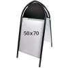 Gotik Classic Gadeskilt med logoplade - 50x70 cm - sort #1