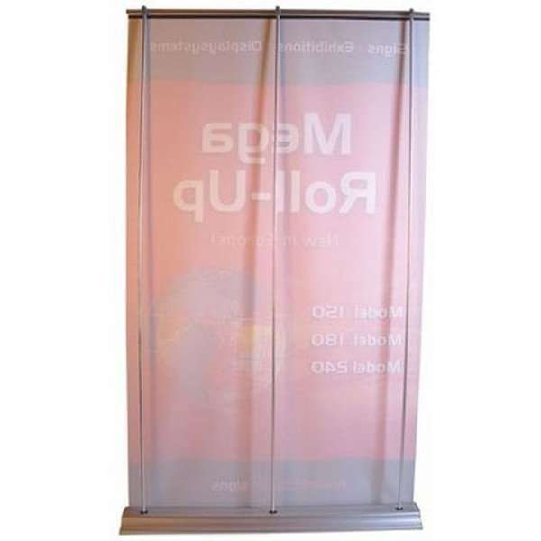 Mega Roll-up enkeltsidet - 150x250 cm - sølv #4