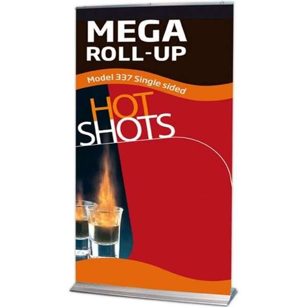 Mega Roll-up enkeltsidet - 150x250 cm - sølv #8