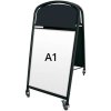 Ellipse Lux Gadeskilt med logoplade - A1 - sort #1