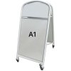 Ellipse Lux Gadeskilt med logoplade - A1 - hvid #1