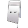 Expo Sign Gadeskilt med logoplade - 70x100 cm - hvid #1