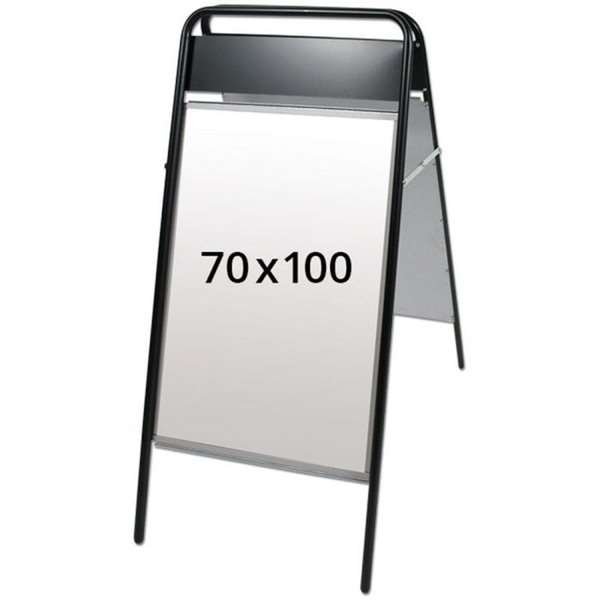 Expo Sign Gadeskilt med logoplade - 70x100 cm - sort #1
