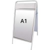 Expo Sign Gadeskilt med logoplade - A1 - hvid #1
