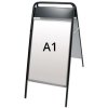 Expo Sign Gadeskilt med logoplade - A1 - sort #1