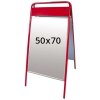 Expo Sign Gadeskilt med logoplade - 50x70 cm - rød #1