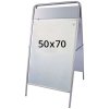 Expo Sign Gadeskilt med logoplade - 50x70 cm - sølv #1