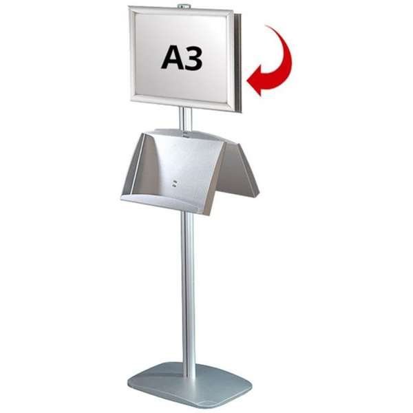 Mini Multi Stander - Dobbeltsidet A3 Klikramme + A3 Stål Hylde #1