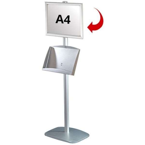 Mini Multi stander 5 - Enkeltsidet A4 Klikramme + A3 Stål hylde #1