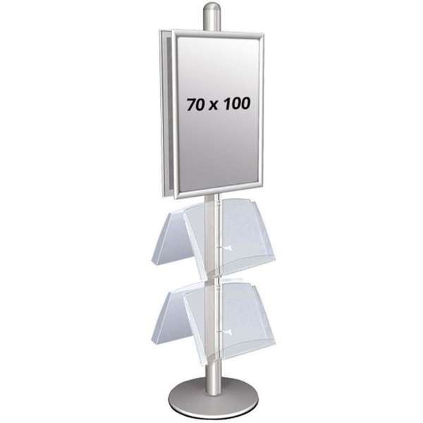 Multi Stander 4 - Dobbeltsidet Med 2 Akrylhylder 25mm 2 x 70x100cm #1