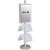 Multi Stander 4 - Dobbeltsidet Med 2 Akrylhylder 25mm 2 x 60x85cm #1