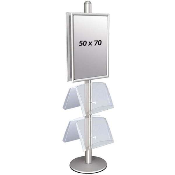 Multi Stander 4 - Dobbeltsidet Med 2 Akrylhylder 25mm 2 x 50x70cm #1