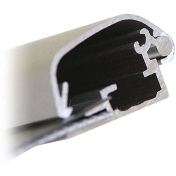 Snap profil i aluminium, security, alu/sølv, 32 mm, 3 meter #1