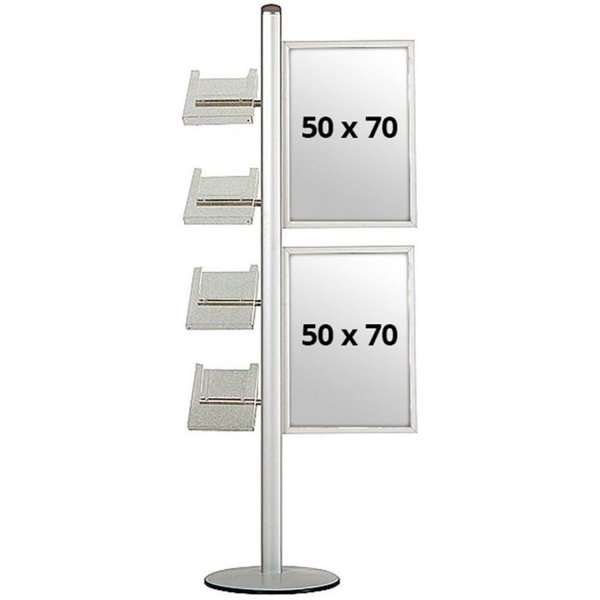 Multi Stander 18 - Enkeltsidet, 2x70x50 Slide-in + 4xA4 Hylder #1