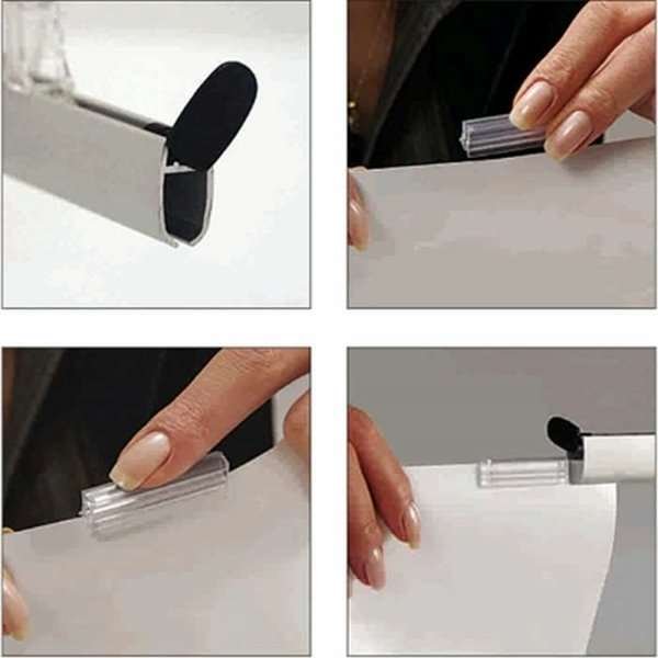 Plast klemprofil 4cm. til Poster Hanger, klar #3
