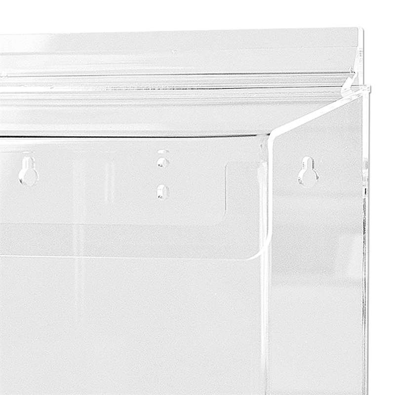 Akryl brochureholder boks, vertikal, A4 dyb #3