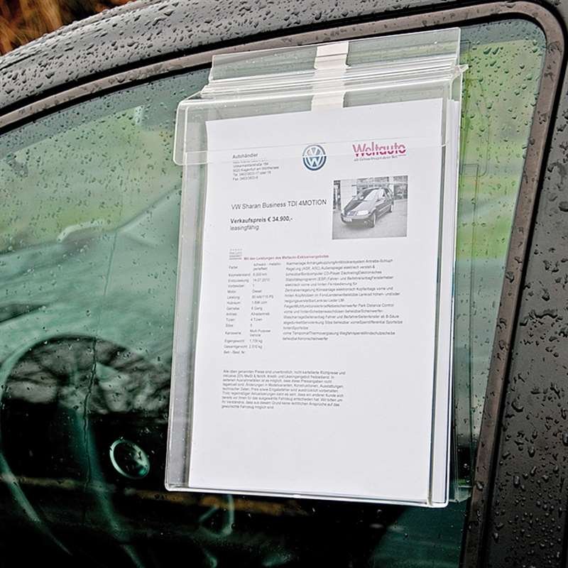 Akryl brochureholder boks udendørs, horisontal, A6 #6