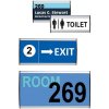 Dørskilt/vægskilt til systematisering, sølv - 5,2x10cm #2