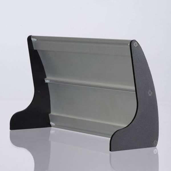 Navneskilt til bord i aluminium profil, sølv/sort - 7,4x30cm #7