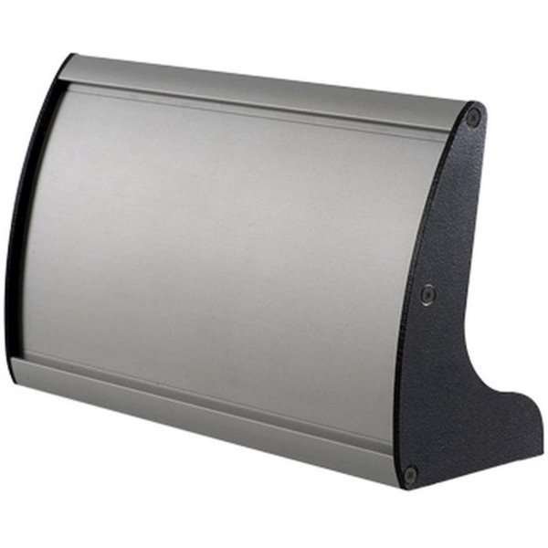Navneskilt til bord i aluminium profil, sølv/sort - 7,4x30cm #2