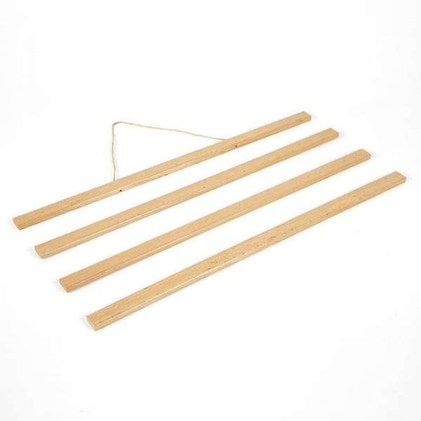 Wood Poster Hanger i lys bøg. plakatliste i træ, magnetisk - 50cm sæt #1