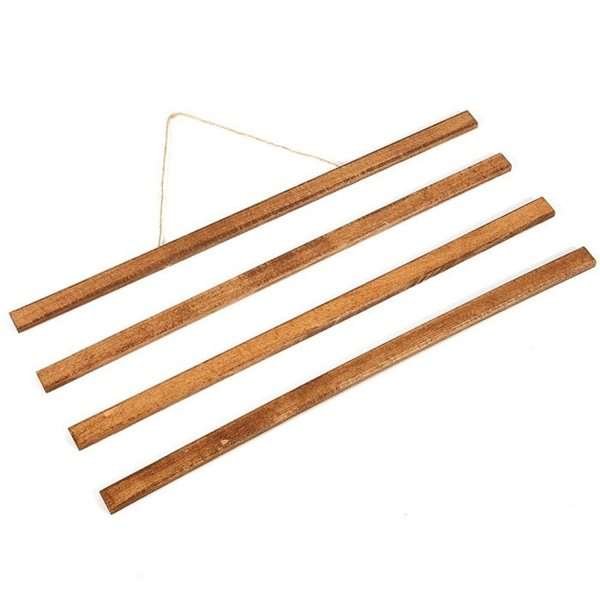 Wood Poster Hanger i mørk bøg. plakatliste i træ, magnetisk - 50cm sæt #1