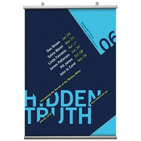 Poster-Hanger Profile Double, plakatophæng med 20mm aluminium plakatlister - 60cm (A1) #1