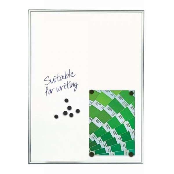 Magnetisk whiteboard med 9mm aluminium profil, hvid - 6xA4 #2
