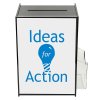 Donationsboks med A4 info og kortholder #2