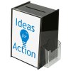 Donationsboks med A4 info og kortholder #1