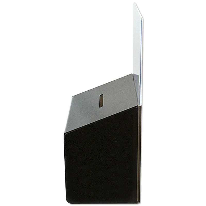 Tip-boks med  akrylholder til info - sort - A4