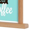 Wooden Menuholder, m/akrylholder A4 - lyst træ #3