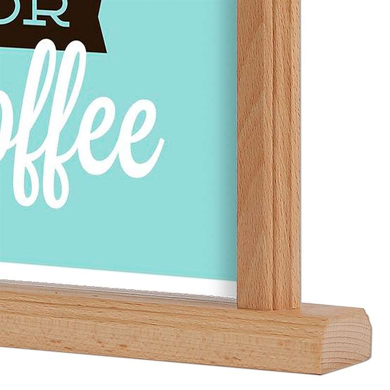 Wooden Menuholder, m/akrylholder A4 - lyst træ #3