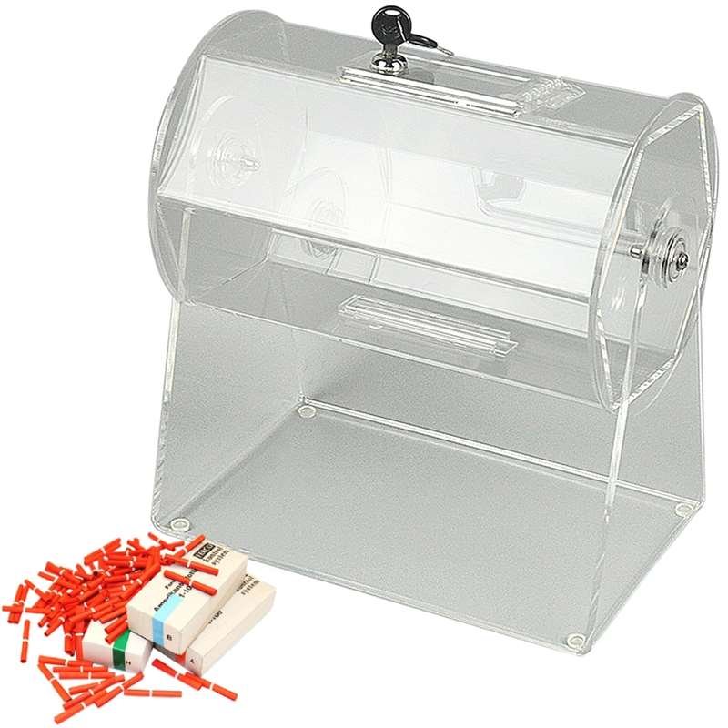 Tombola-tromle i akryl, med lås #4
