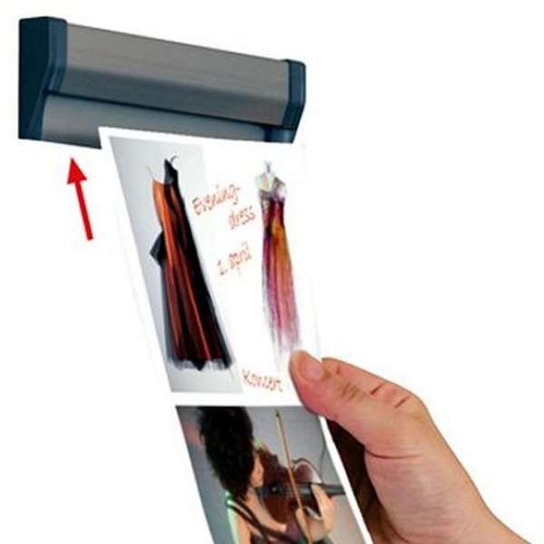 Fast Note plakatophæng med 30mm aluminium profil, sølv - 50cm #7