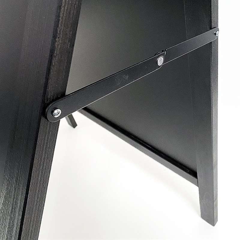 Wooden A-skilt i sortbejdset træ, med ståltavler,  59 x 78 cm #2