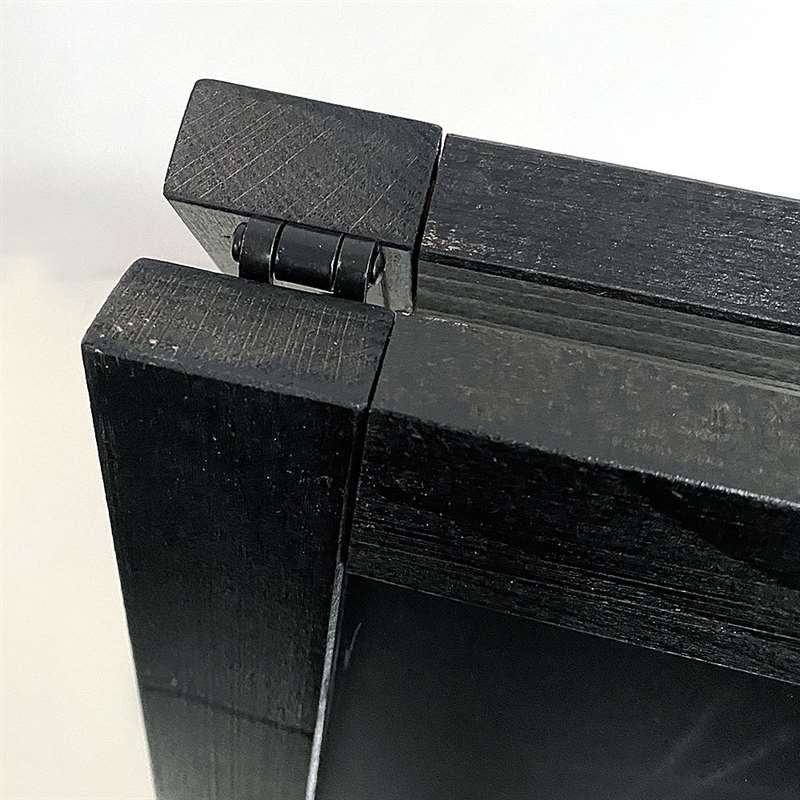 Wooden A-skilt i sortbejdset træ, med ståltavler,  59 x 78 cm #5