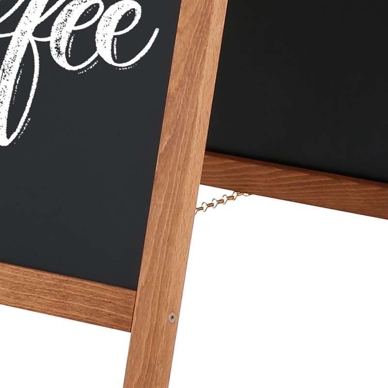 Wooden A-Board, mørkbejdset, med ståltavler, 46 x 68 cm #8