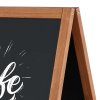 Wooden A-Board, mørkbejdset, med ståltavler, 46 x 68 cm #6