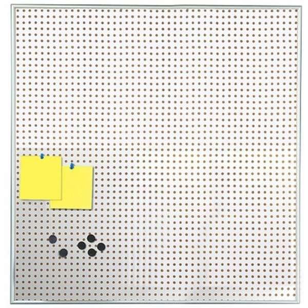 Kombi infotavle 9mm aluminium profil med stål/kork-bagplade, sølv - 12xA4 #1