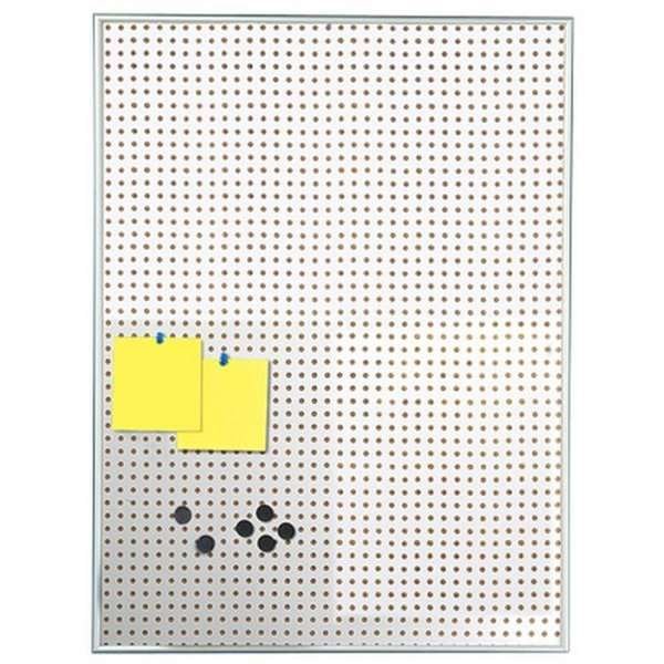 Kombi infotavle 9mm aluminium profil med stål/kork-bagplade, sølv - 9xA4 #1