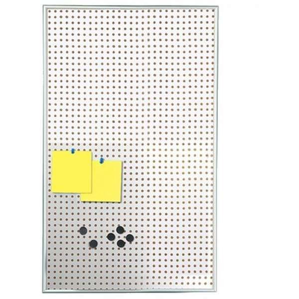 Kombi infotavle 9mm aluminium profil med stål/kork-bagplade, sølv - 6xA4 #1